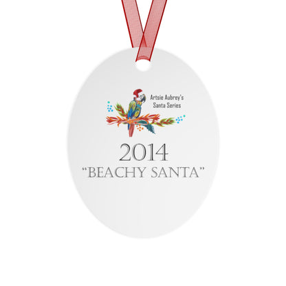 2014 BEACHY SANTA (Christmas Ornament)