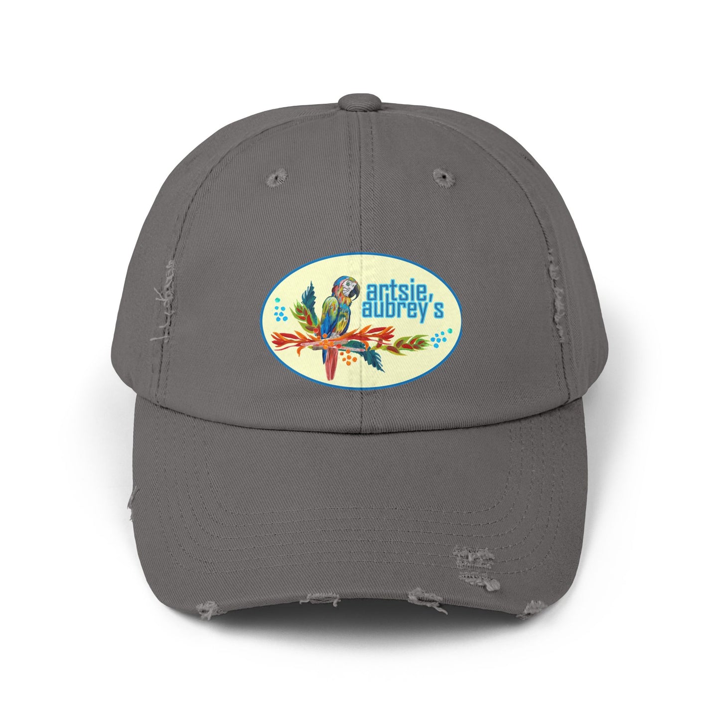 Artsie Aubrey's Parrot Stylish Unisex Distressed Cap