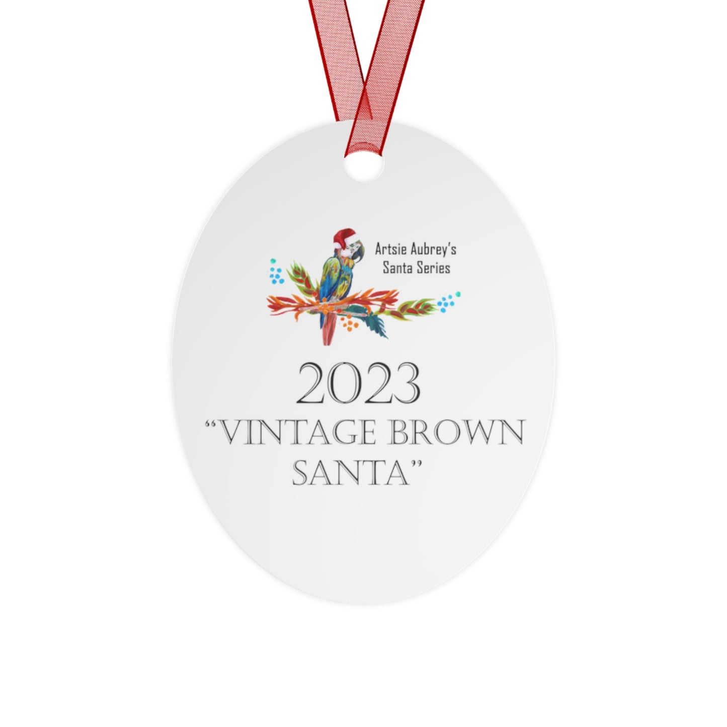 2023 VINTAGE BROWN SANTA (Christmas Ornament)