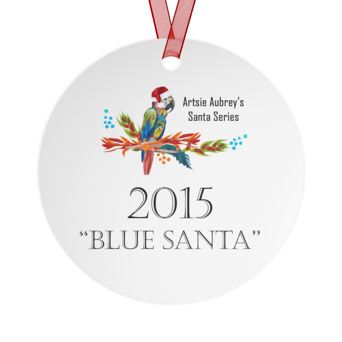 2015 BLUE SANTA (Christmas Ornament)