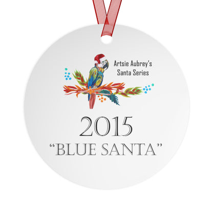2015 BLUE SANTA (Christmas Ornament)