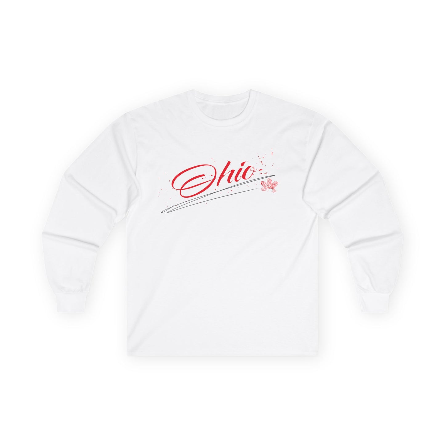 Ohio with Buckeye Leaf, Unisex Long Sleeve