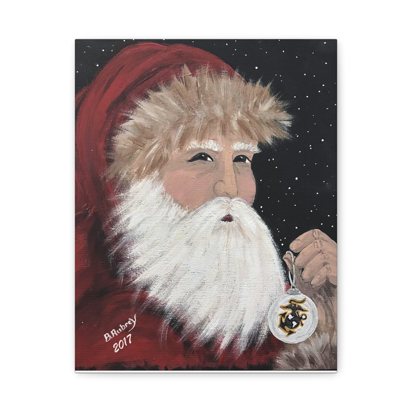 2017 SANTA FOR A MARINE (Canvas Print)