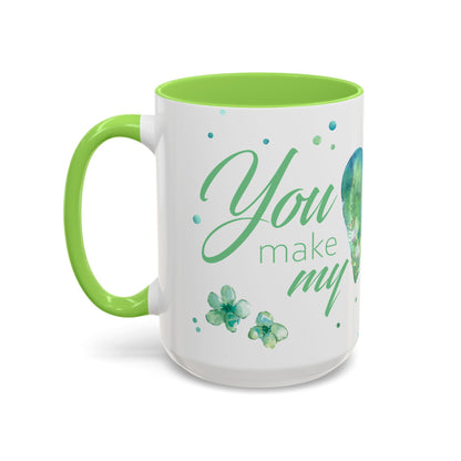 Colorful, You Make My Heart Happy 15 oz. Ceramic Mug