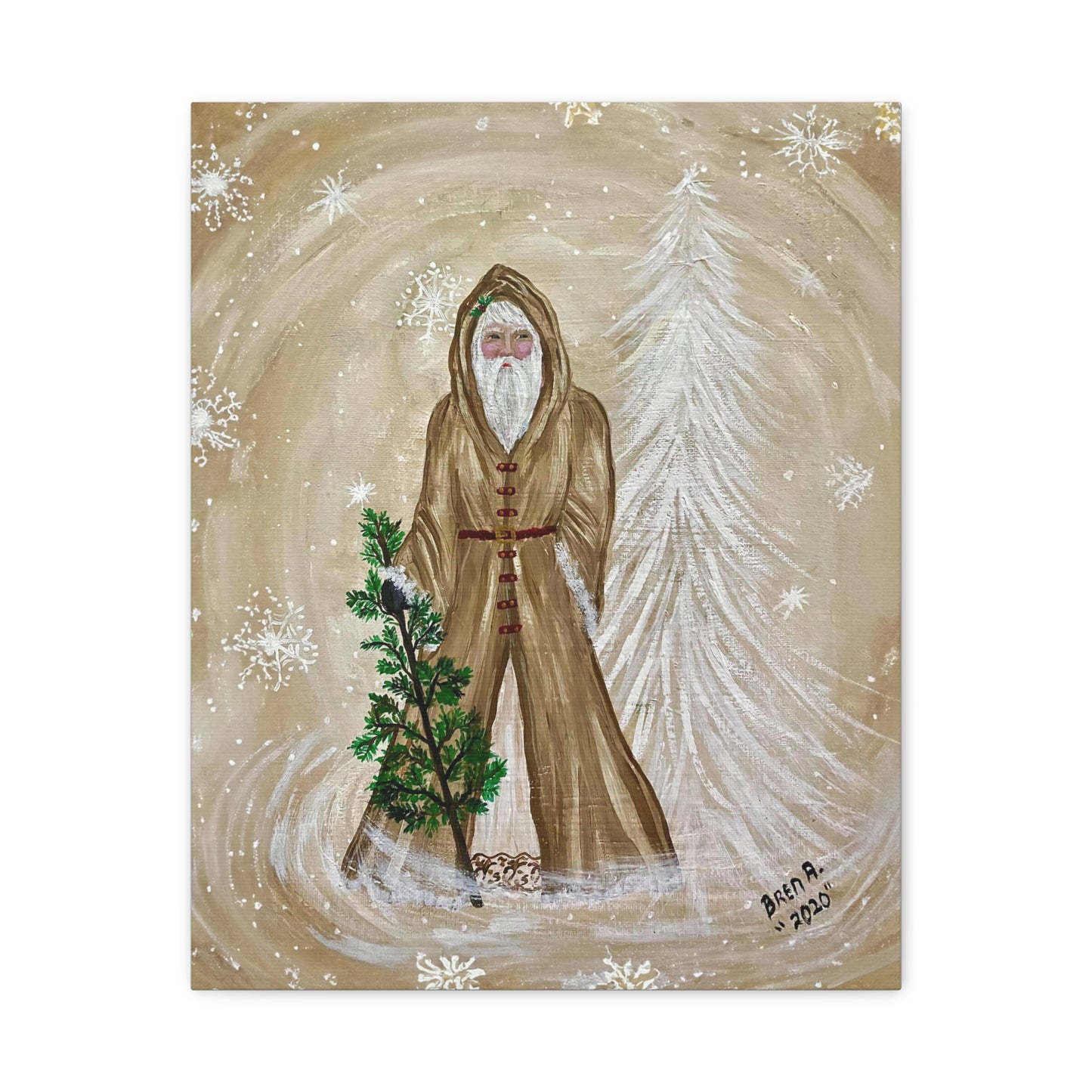 2020 SANTA IN SNOW (Canvas Print)