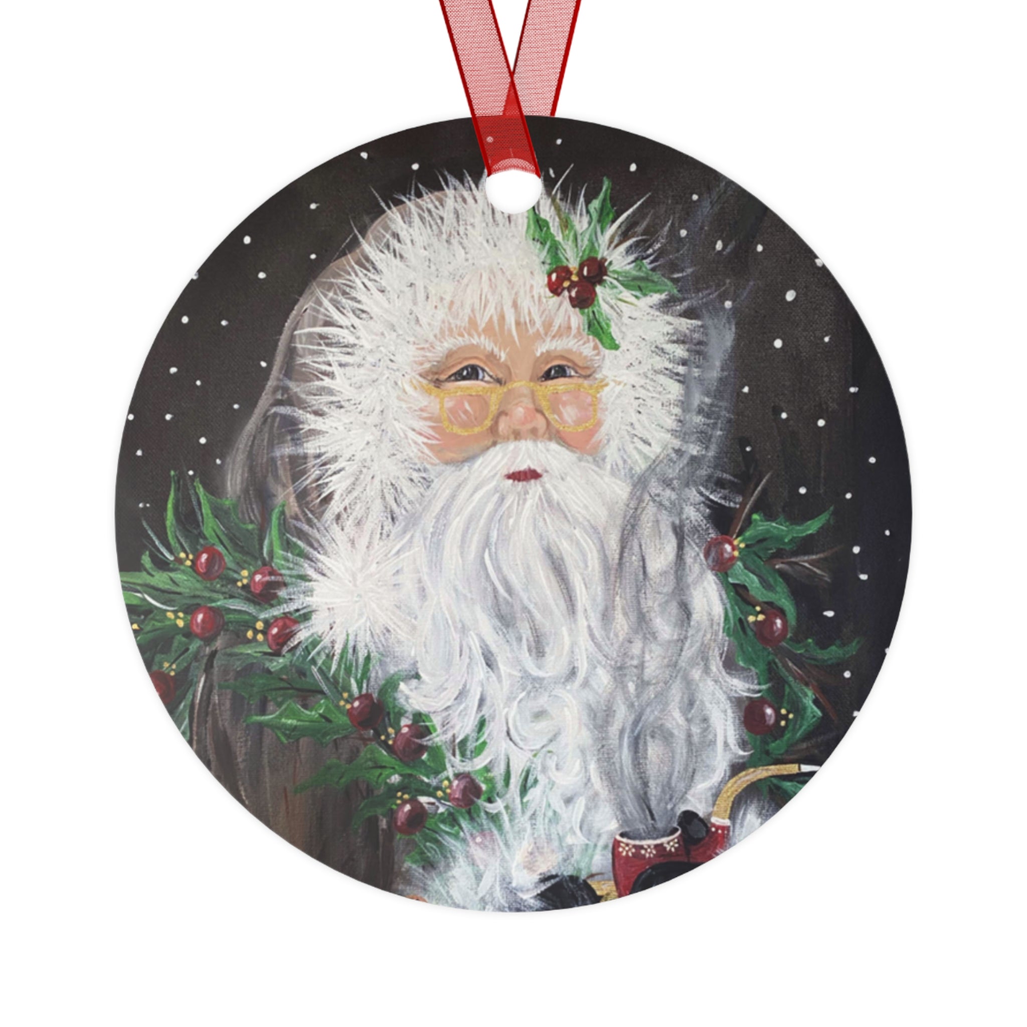 2022 FUZZY SANTA (Christmas Ornament) – Artsie Aubrey's