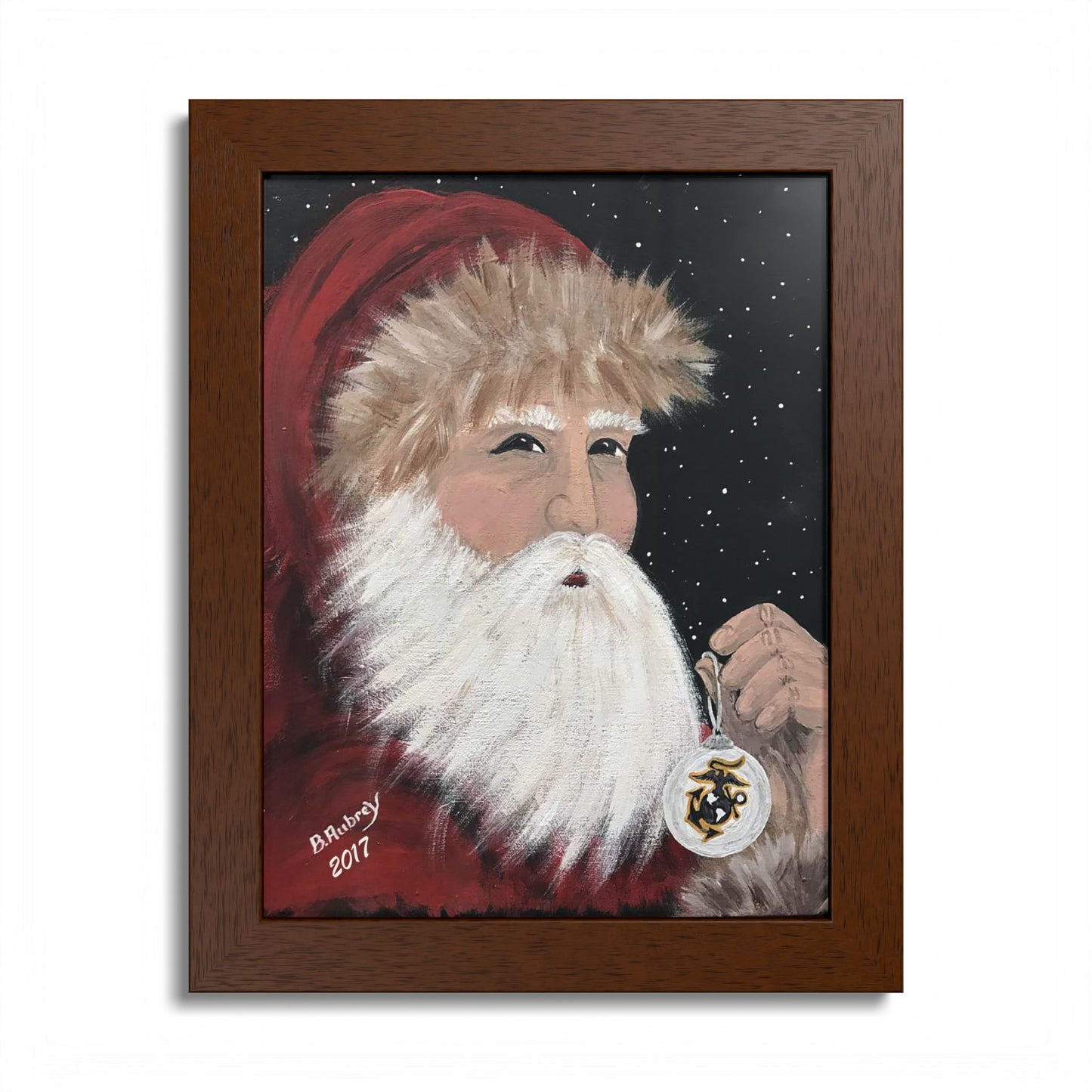 2017 SANTA FOR A MARINE (Framed Print)