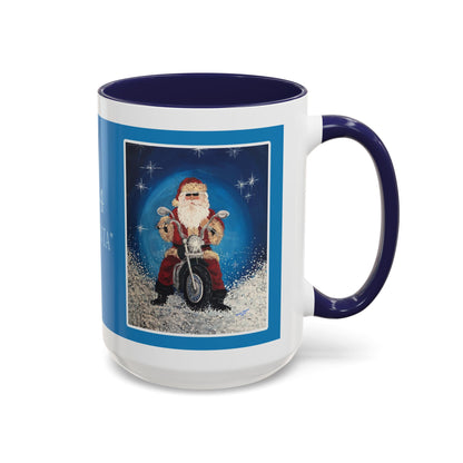 2014 BIKER SANTA (Christmas Mug)