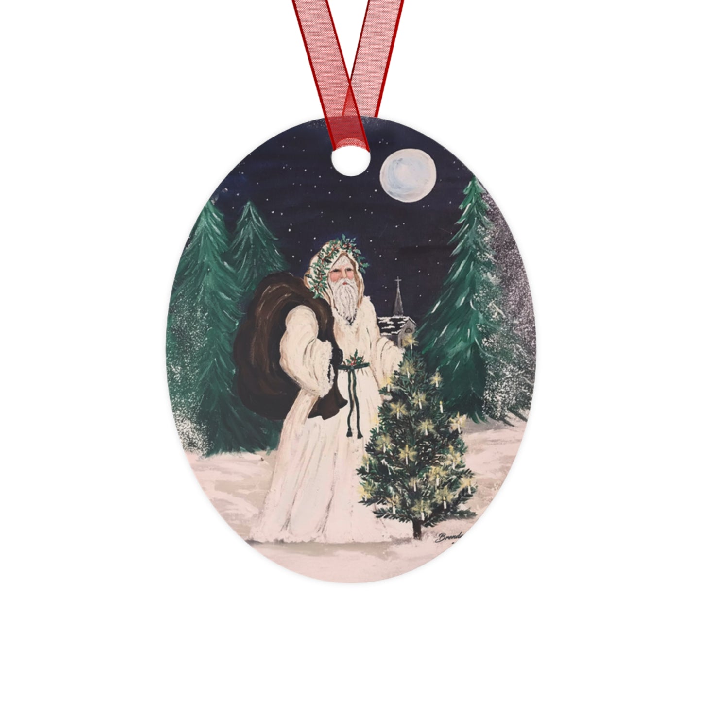 2019 MOONLIGHT SANTA (Christmas Ornament)