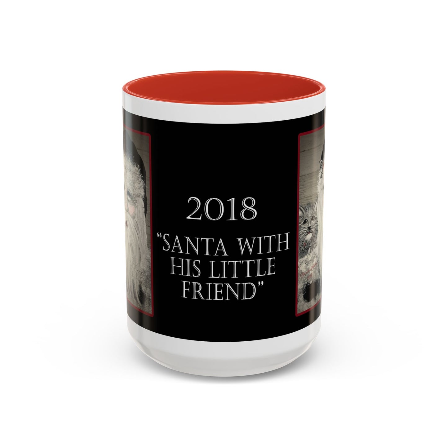 2018 SANTA AND HIS LITTLE FRIEND (Ceramic Mug)