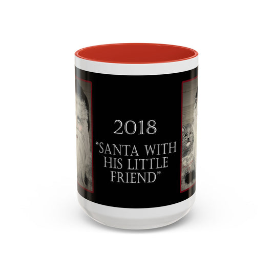 2018 SANTA AND HIS LITTLE FRIEND (Ceramic Mug)