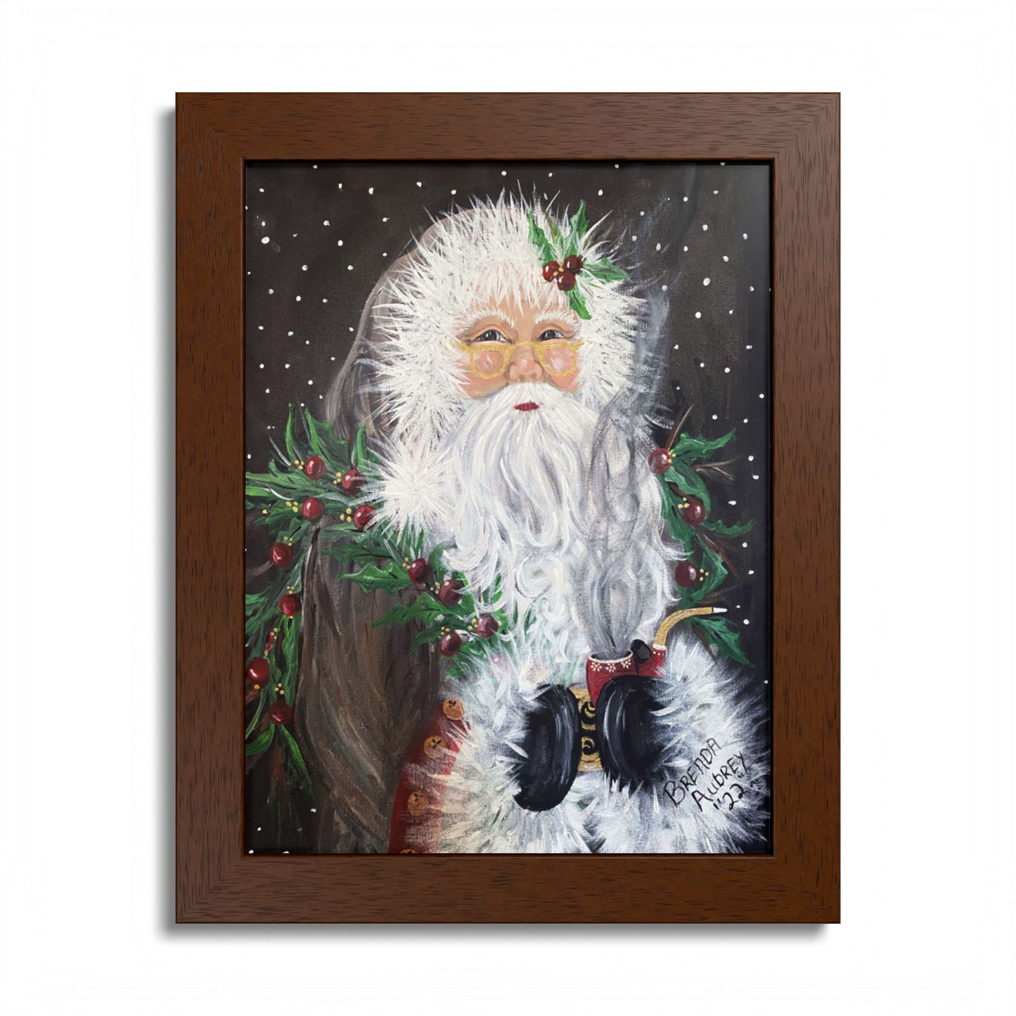 2022 FUZZY SANTA (Framed Print)