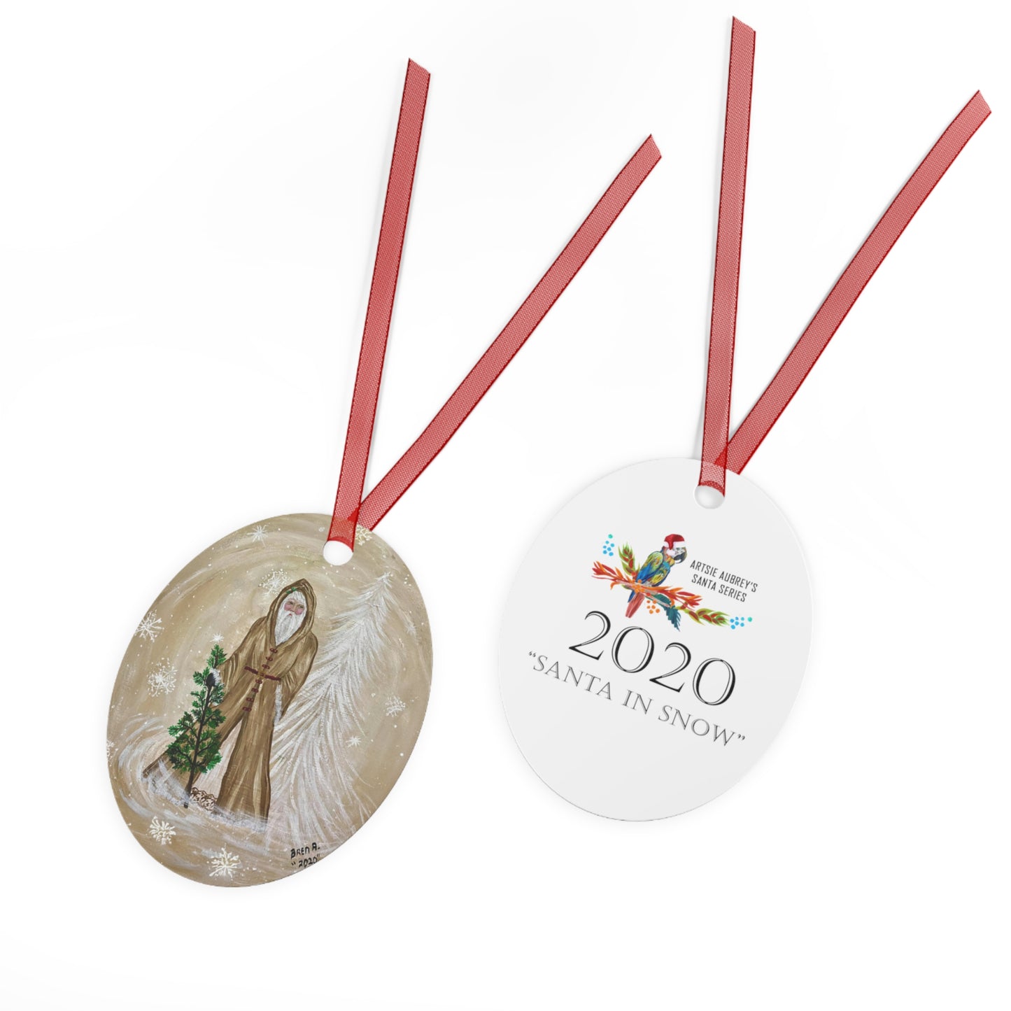 2020 SANTA IN SNOW (Christmas Ornament)