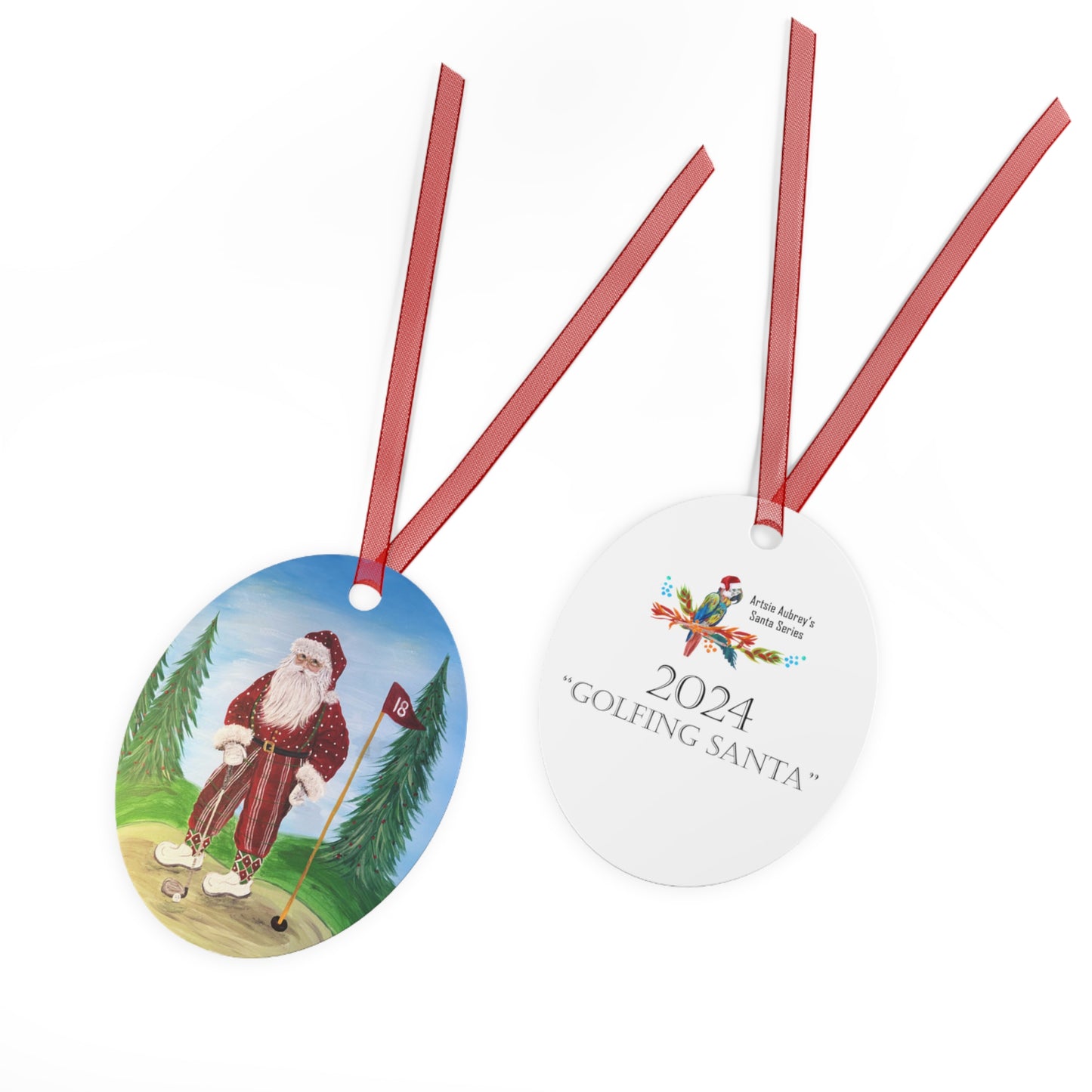 2024 GOLFING SANTA (Christmas Ornament)
