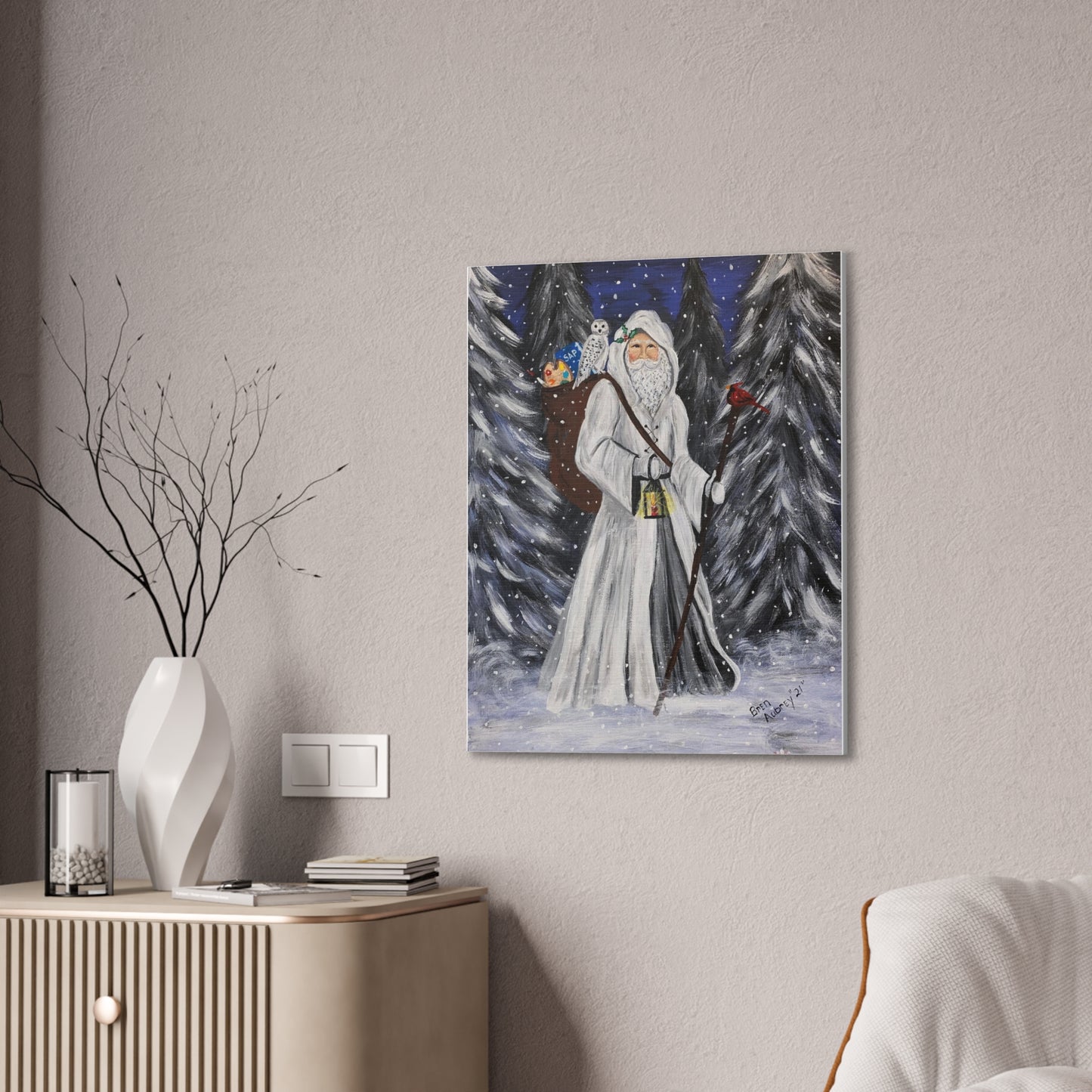 2021 Cardinal Santa Art Canvas Print