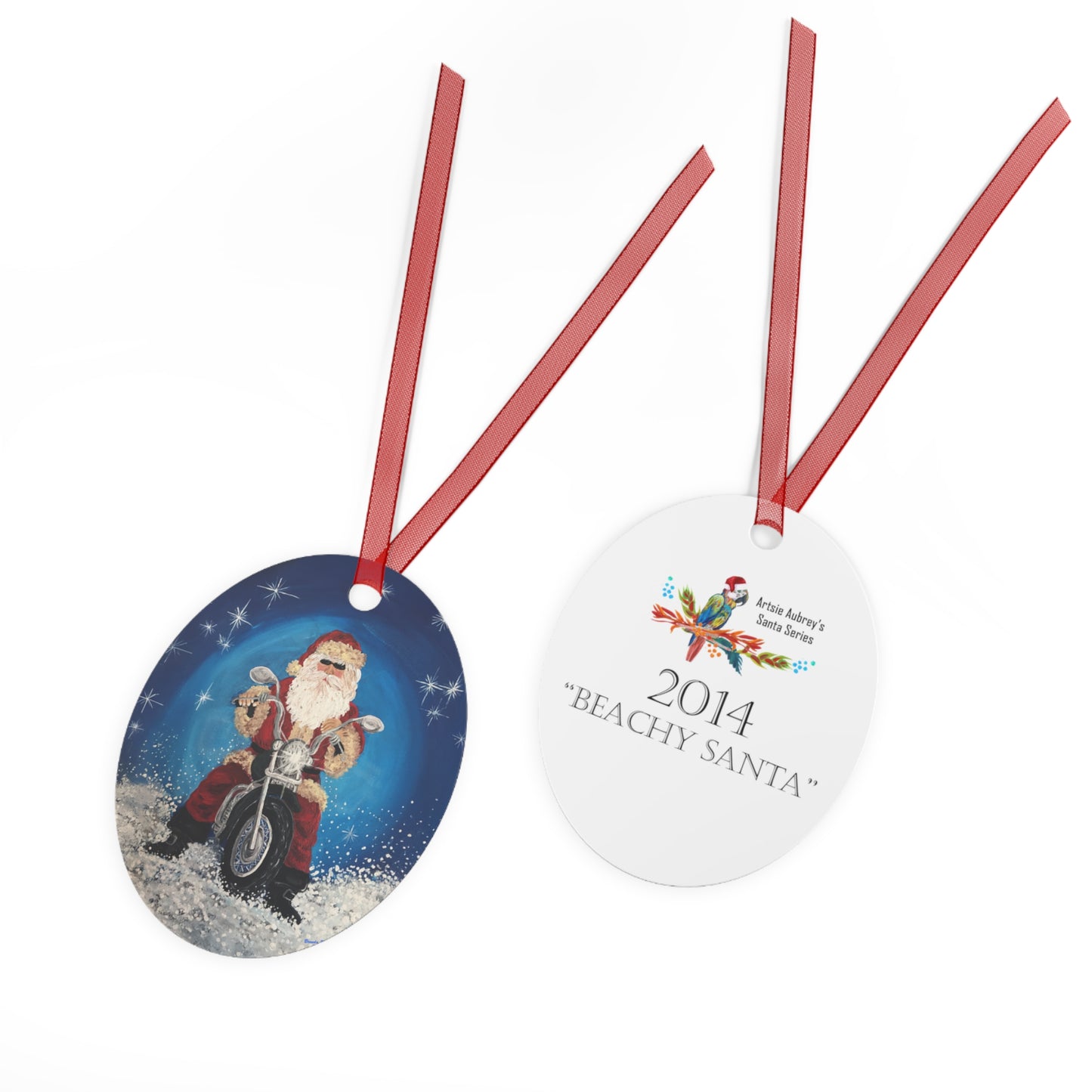 2014 BEACHY SANTA (Christmas Ornament)