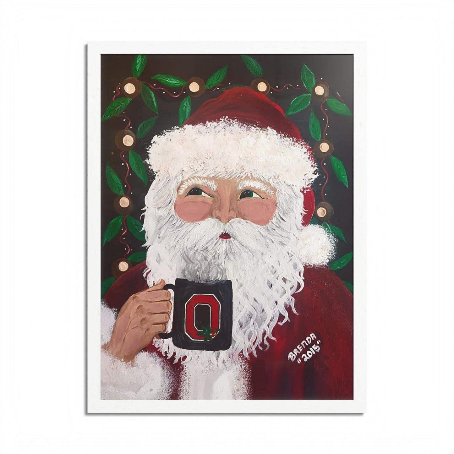 2015 SANTA WITH OSU MUG (Christmas Ornament)