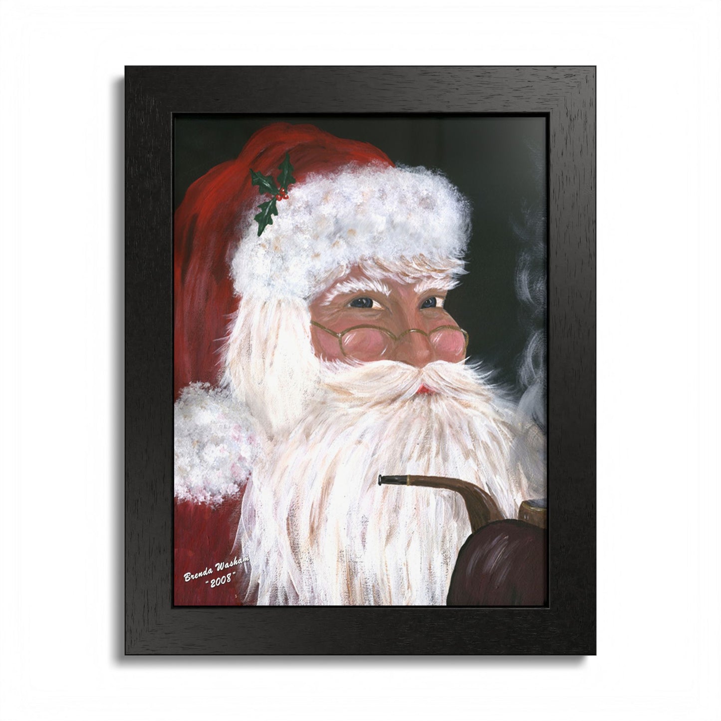 2008 SMOKIN' SANTA (Framed Print)