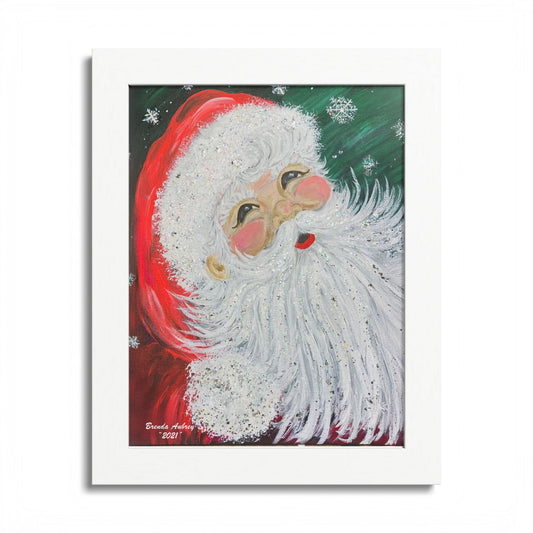 2021 SNOWFLAKE SANTA (Framed Print)