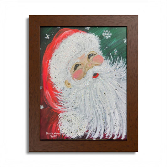 2021 SNOWFLAKE SANTA (Framed Print)