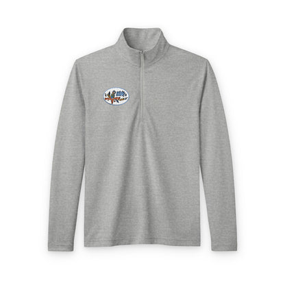 Men's Quarter-Zip Pullover with Small Chest Logo — Lightweight Tri-Blend Performance