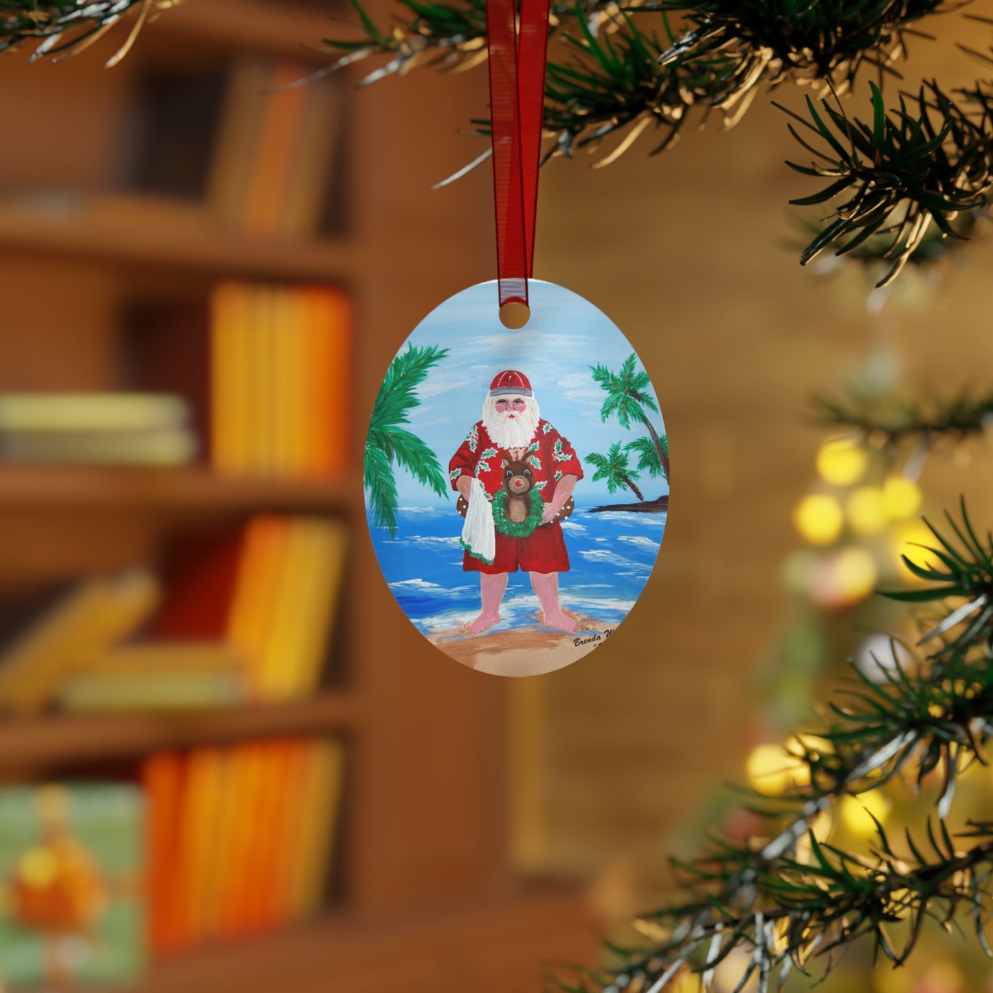 2014 BEACHY SANTA (Christmas Ornament)