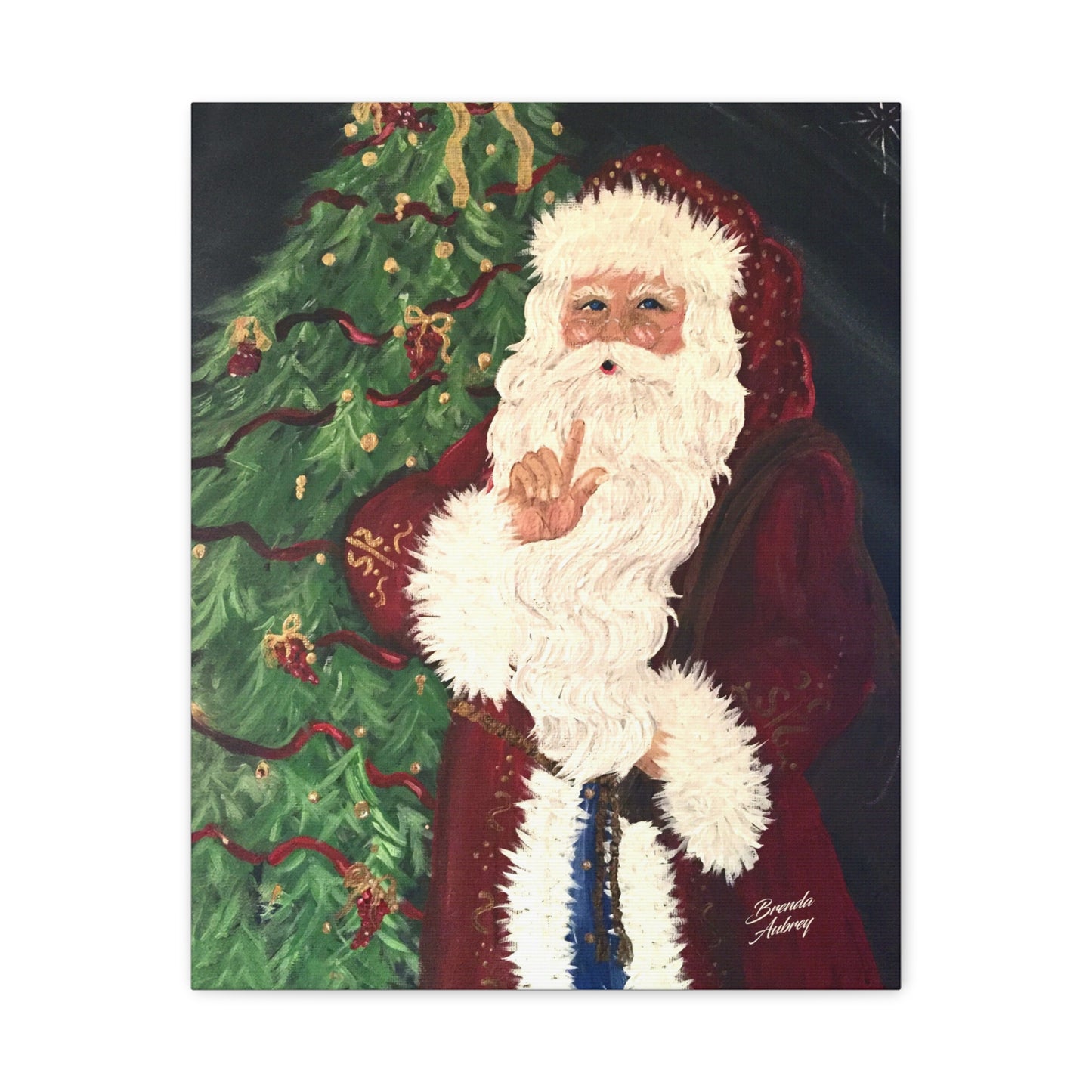 2013 SHSSSSSSS SANTA (Canvas Print)