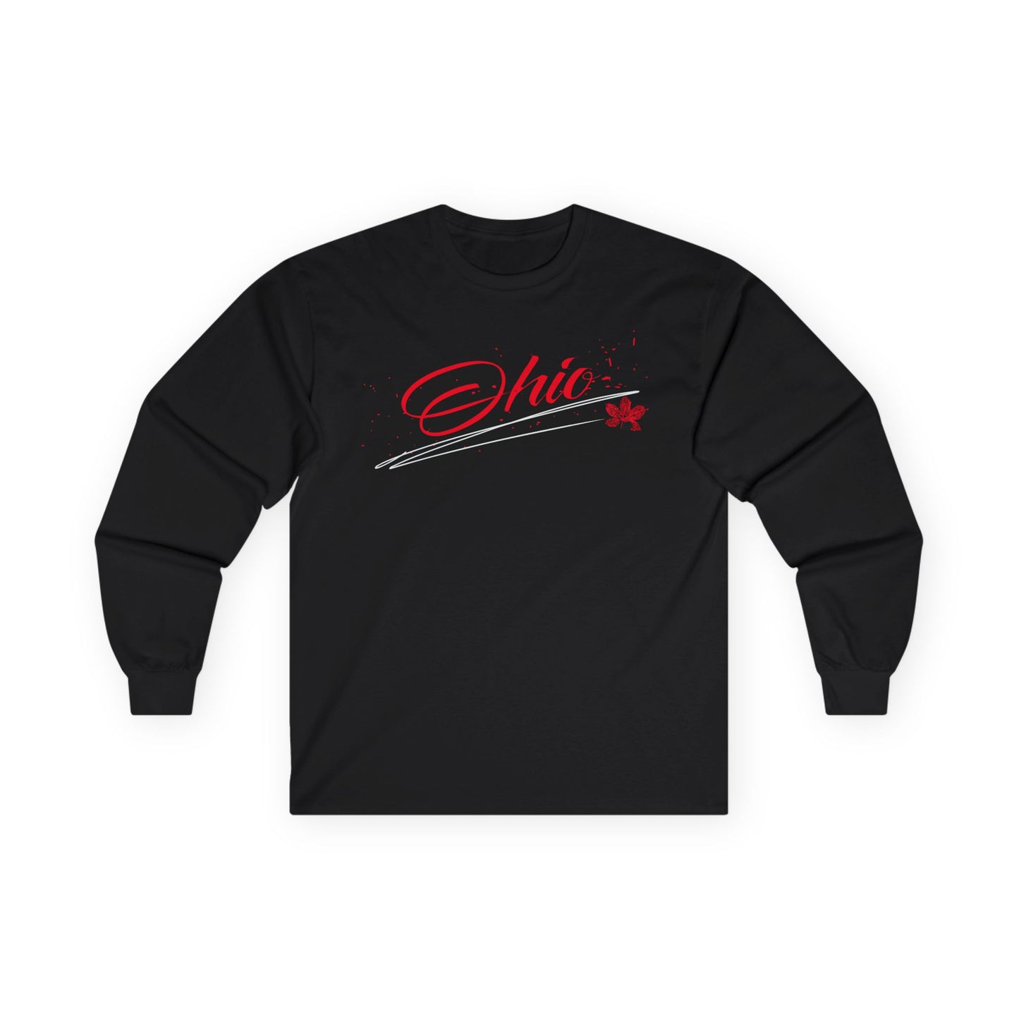 Ohio with Buckeye Leaf, Unisex Long Sleeve