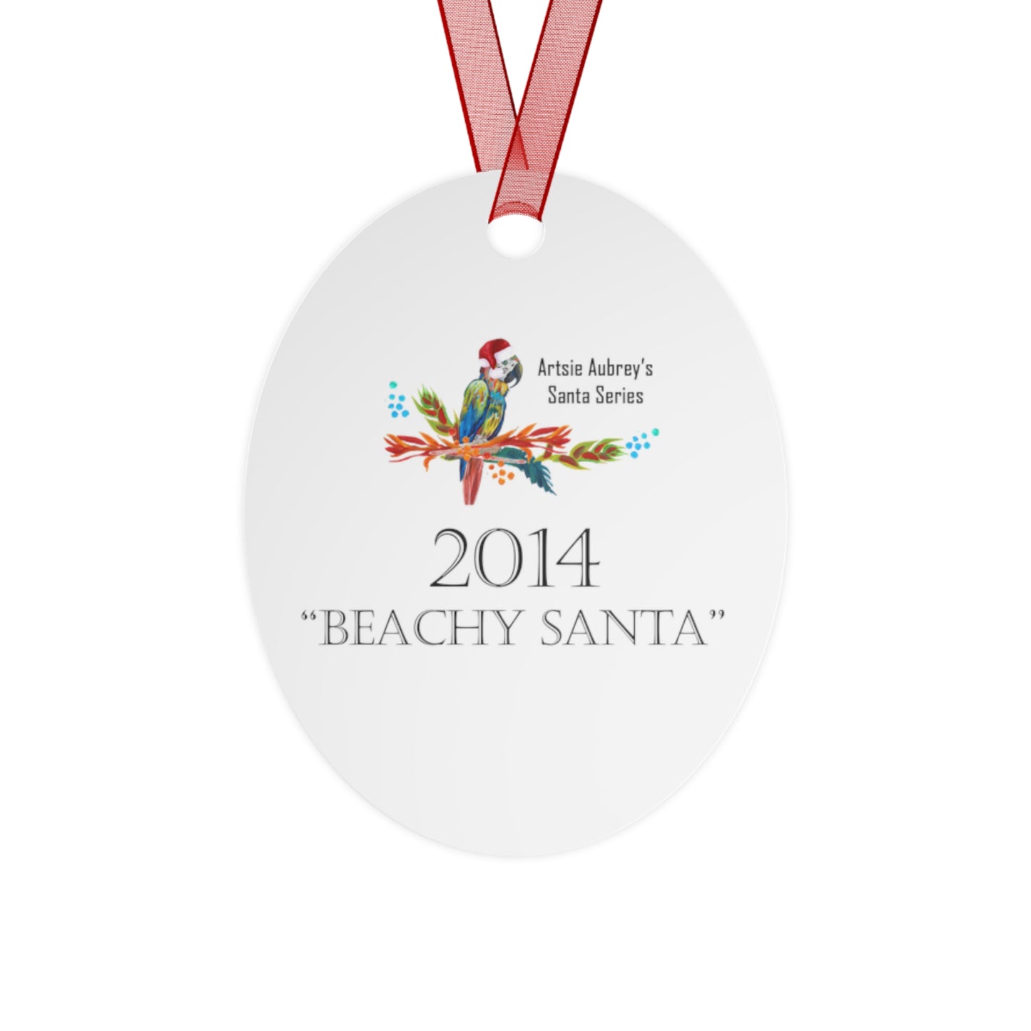 2014 BEACHY SANTA (Christmas Ornament)