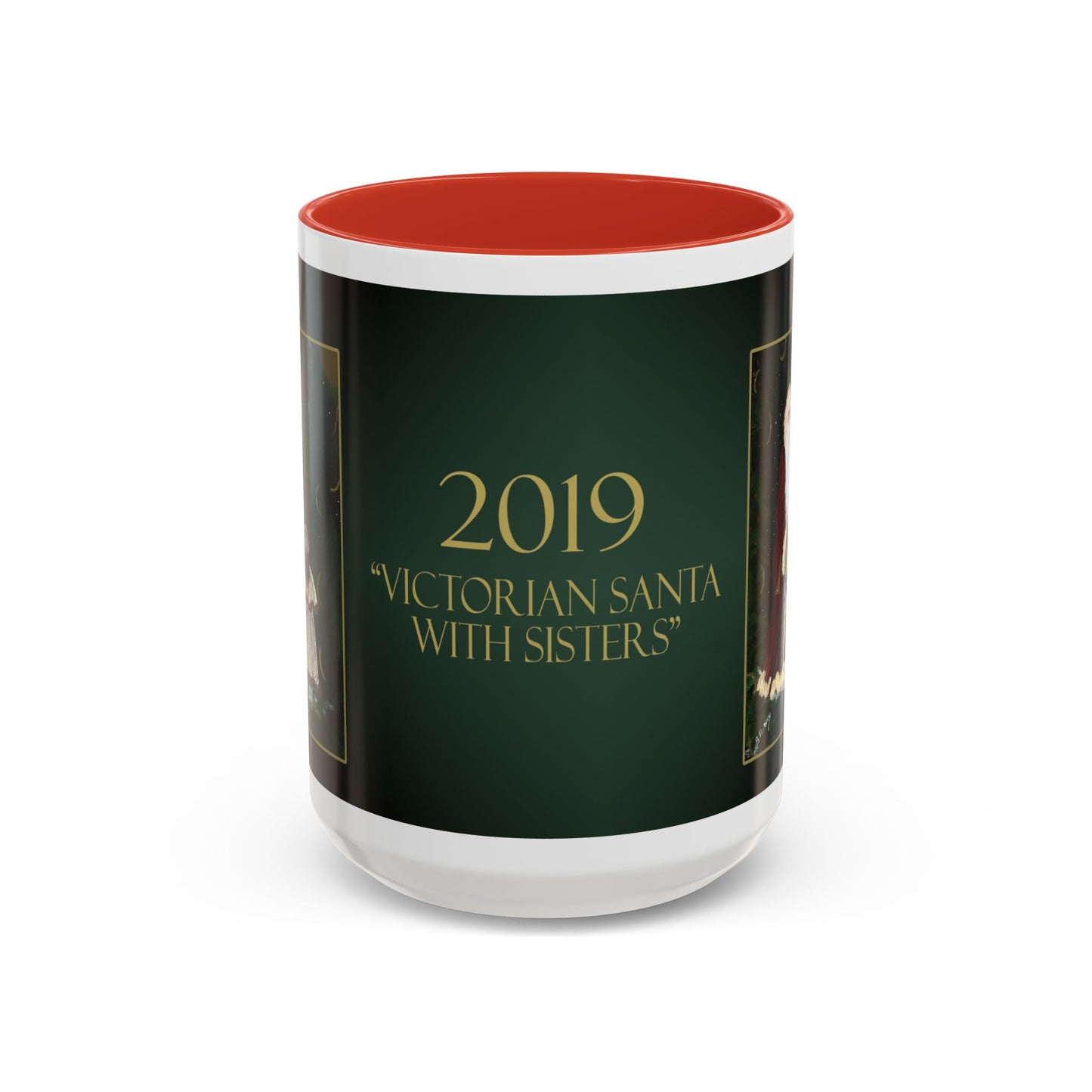 2010 VICTORIAN SANTA WITH SISTERS (Ceramic Mug)