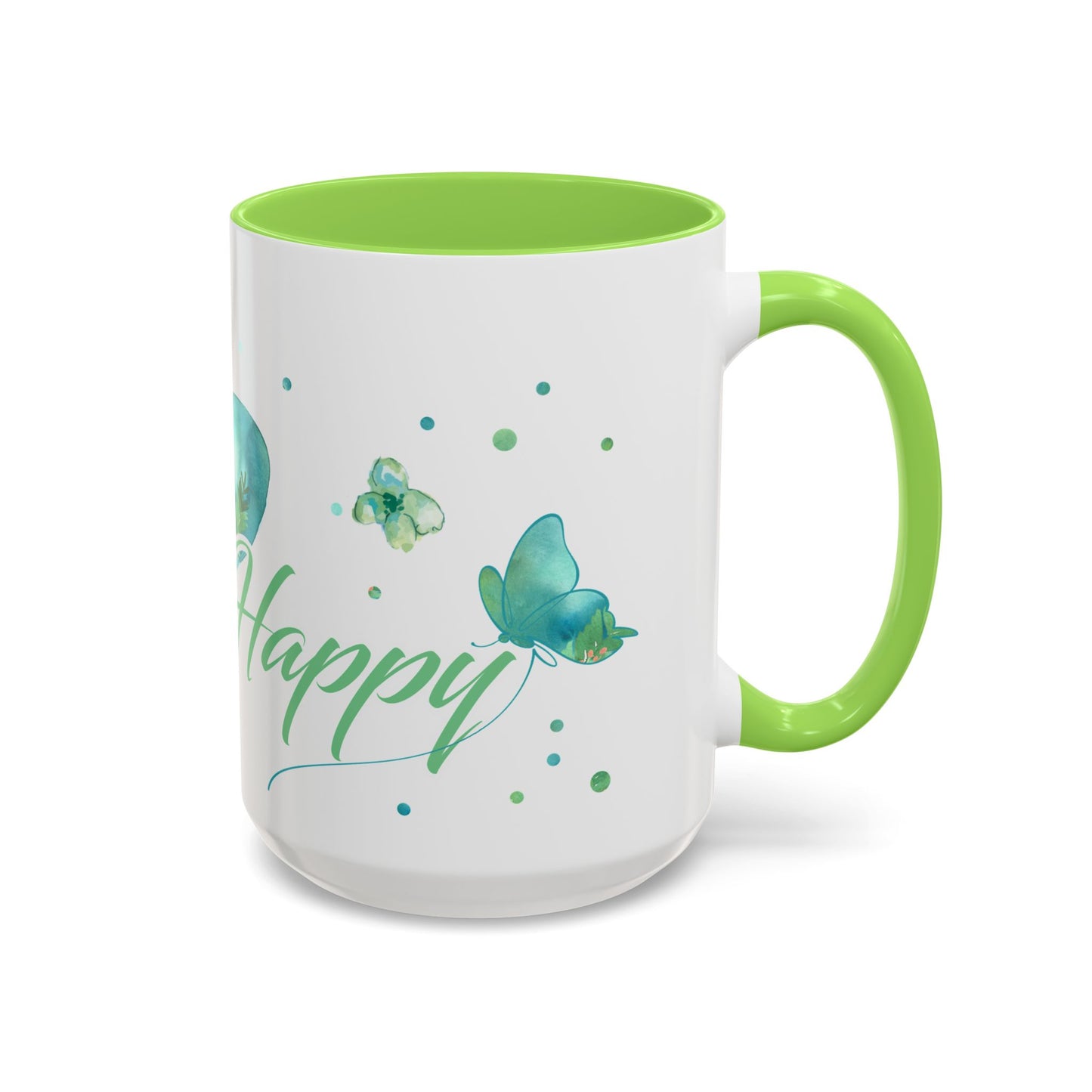 Colorful, You Make My Heart Happy 15 oz. Ceramic Mug