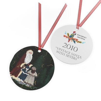 2010 VINTAGE SANTA WITH SISTERS (Christmas Ornament)