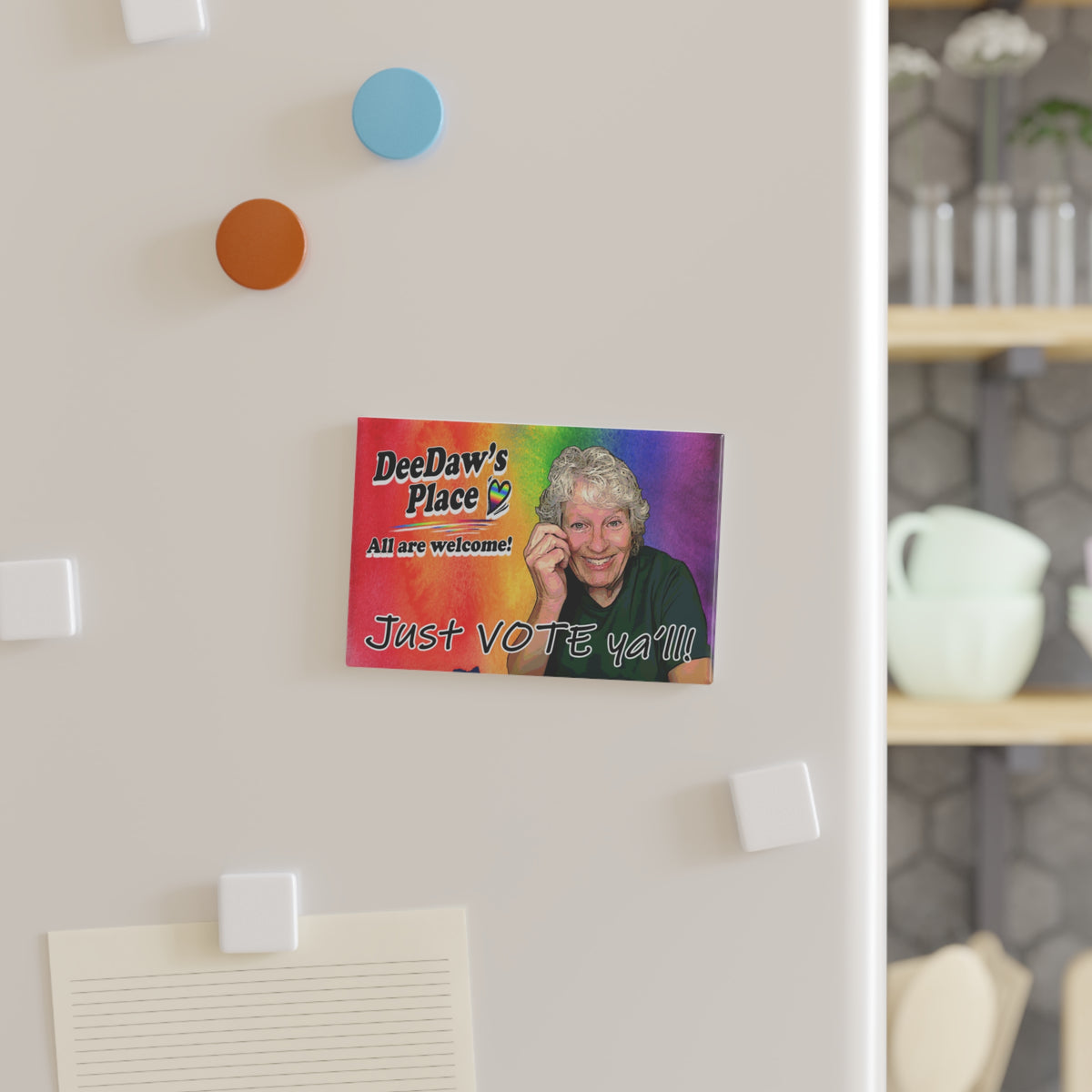DeeDaw's Place 'Just VOTE ya'll!' Rectangle Magnet