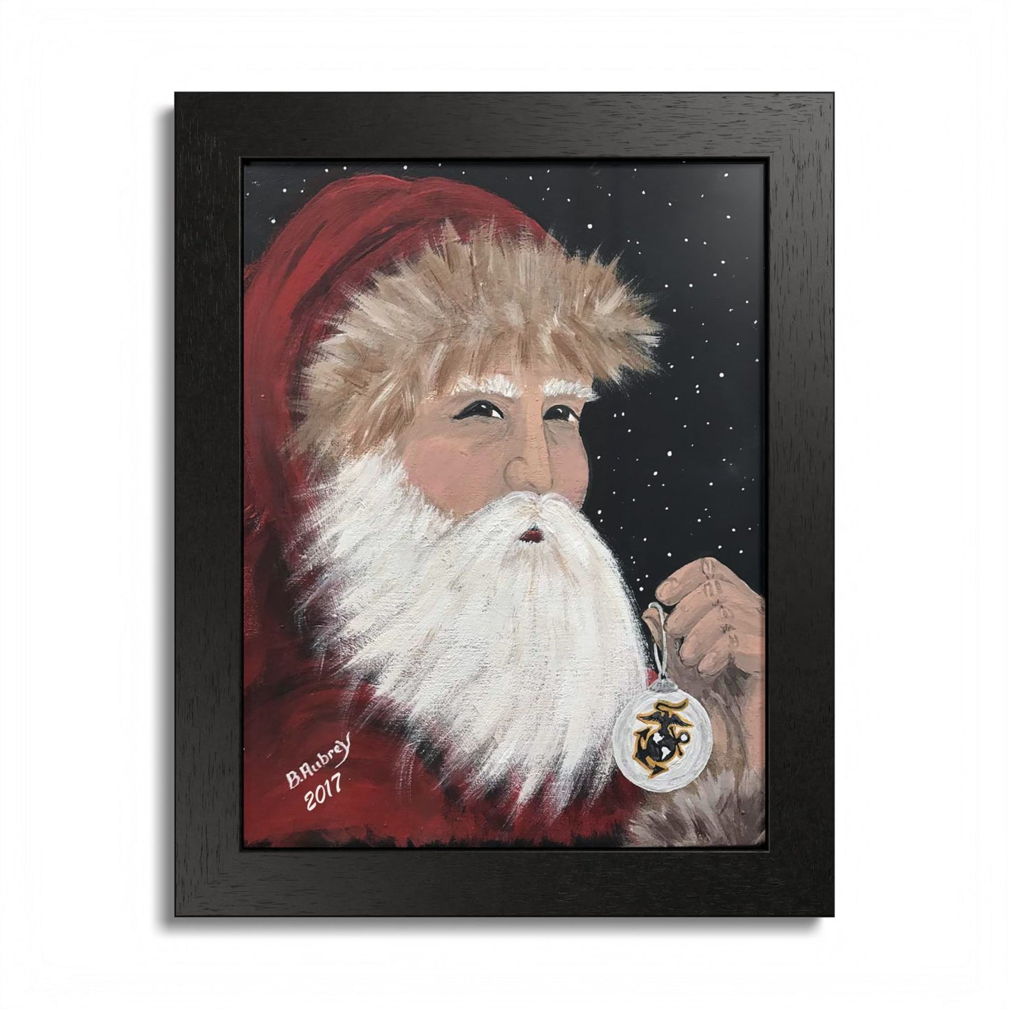 2017 SANTA FOR A MARINE (Framed Print)