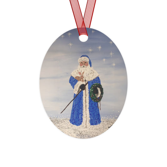 2015 BLUE SANTA (Christmas Ornament)