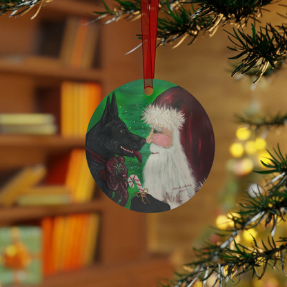2017 SANTA WITH HIS BEST FRIEND (Christmas Ornament)