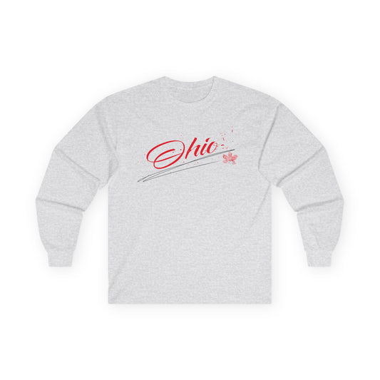 Ohio with Buckeye Leaf, Unisex Long Sleeve