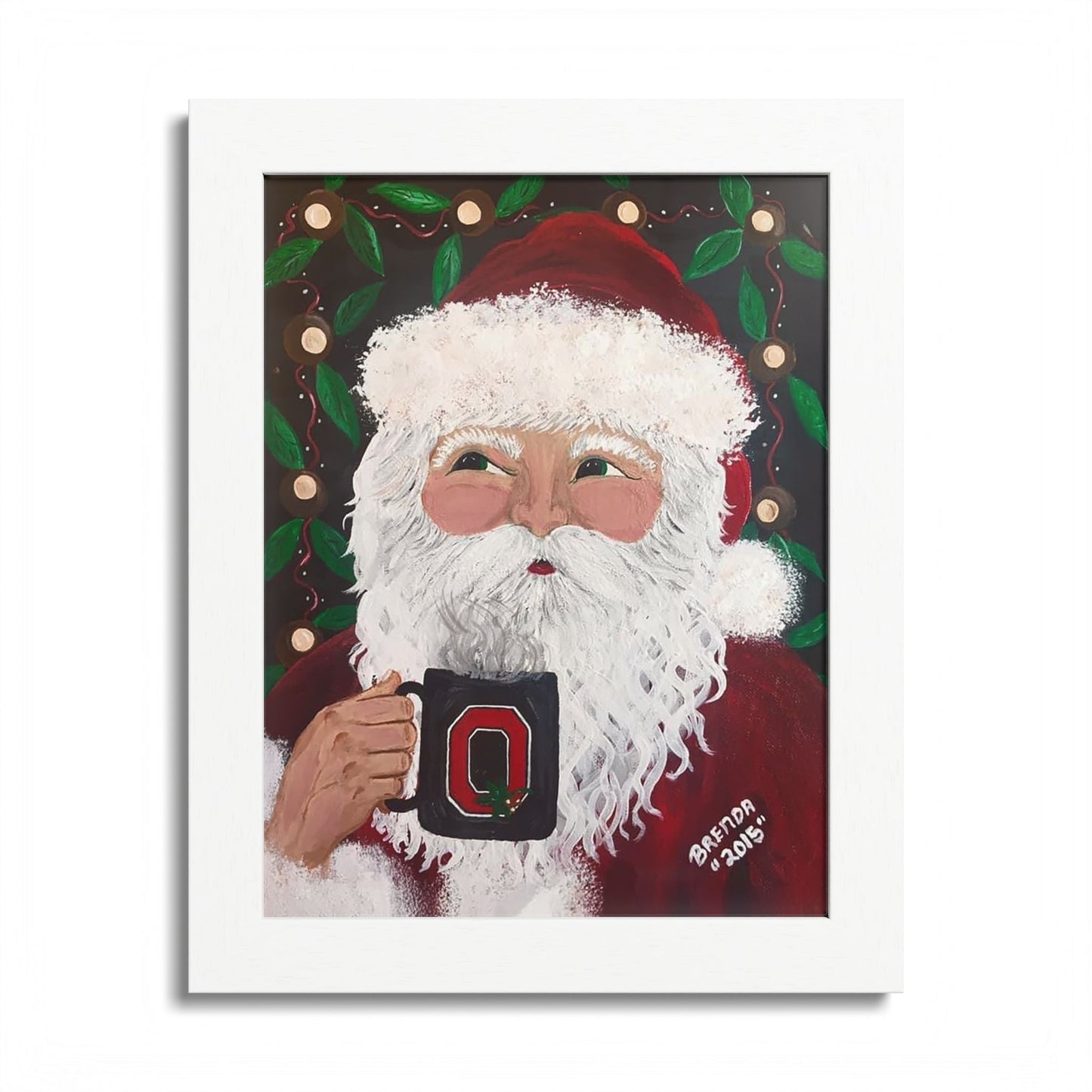 2015 SANTA WITH OSU MUG (Christmas Ornament)