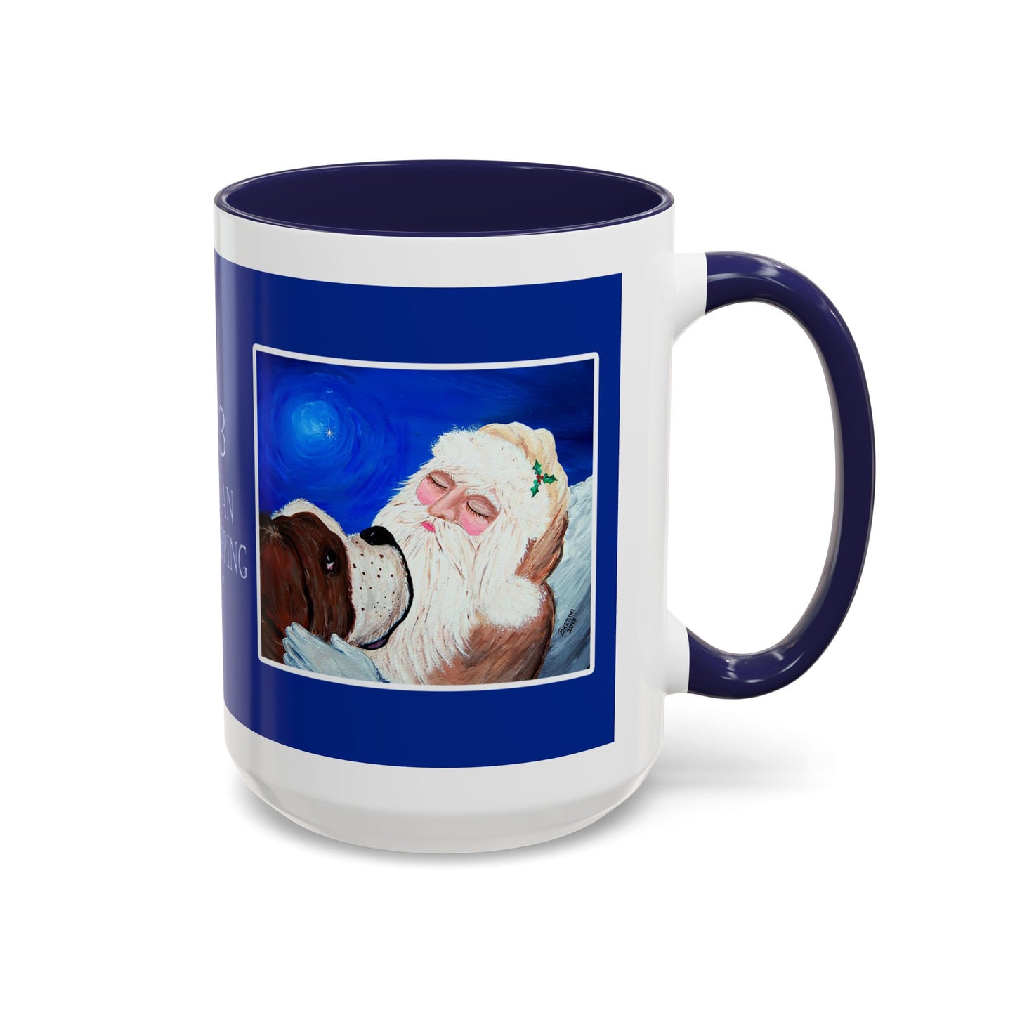 2013 KEEPING AN EYE ON SLEEPING SANTA (Ceramic Mug)