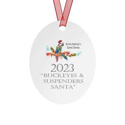 2023 BUCKEYES & SUSPENDERS SANTA (Christmas Ornament)