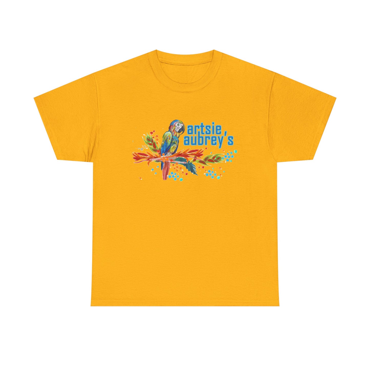 Colorful Parrot 'Artsie Aubrey's' Logo Tee