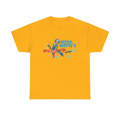 Colorful Parrot 'Artsie Aubrey's' Logo Tee