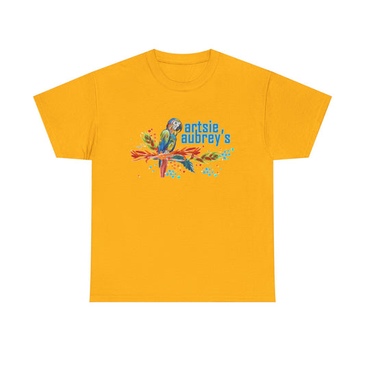 Colorful Parrot 'Artsie Aubrey's' Logo Tee
