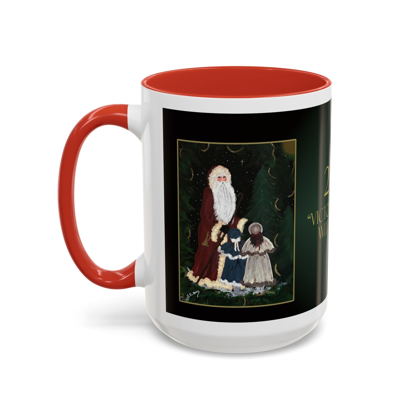 2010 VICTORIAN SANTA WITH SISTERS (Ceramic Mug)