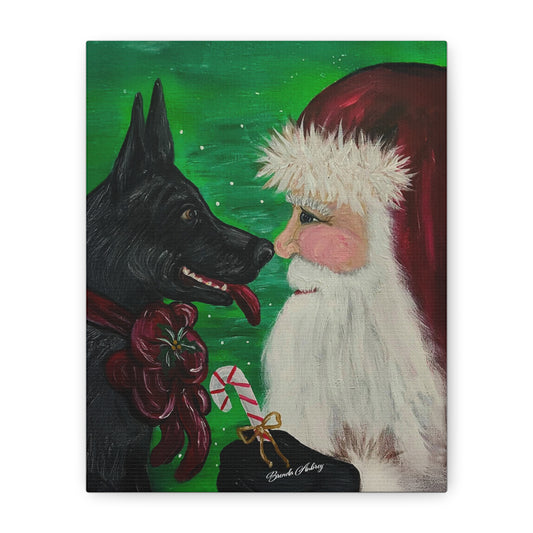 2017 SANTA WITH HIS BEST FRIEND (Canvas Print)