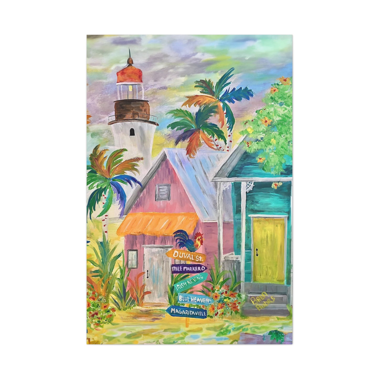 Key West Light House - Canvas Print