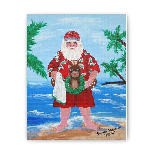 Artsie Aubrey's 2013 Beachy Santa Canvas Print