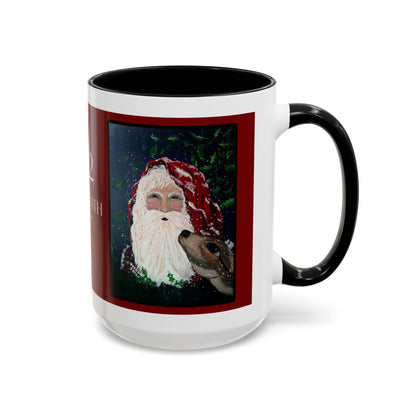 2012 SANTA WITH DEER (Ceramic Mug)