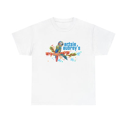 Colorful Parrot 'Artsie Aubrey's' Logo Tee