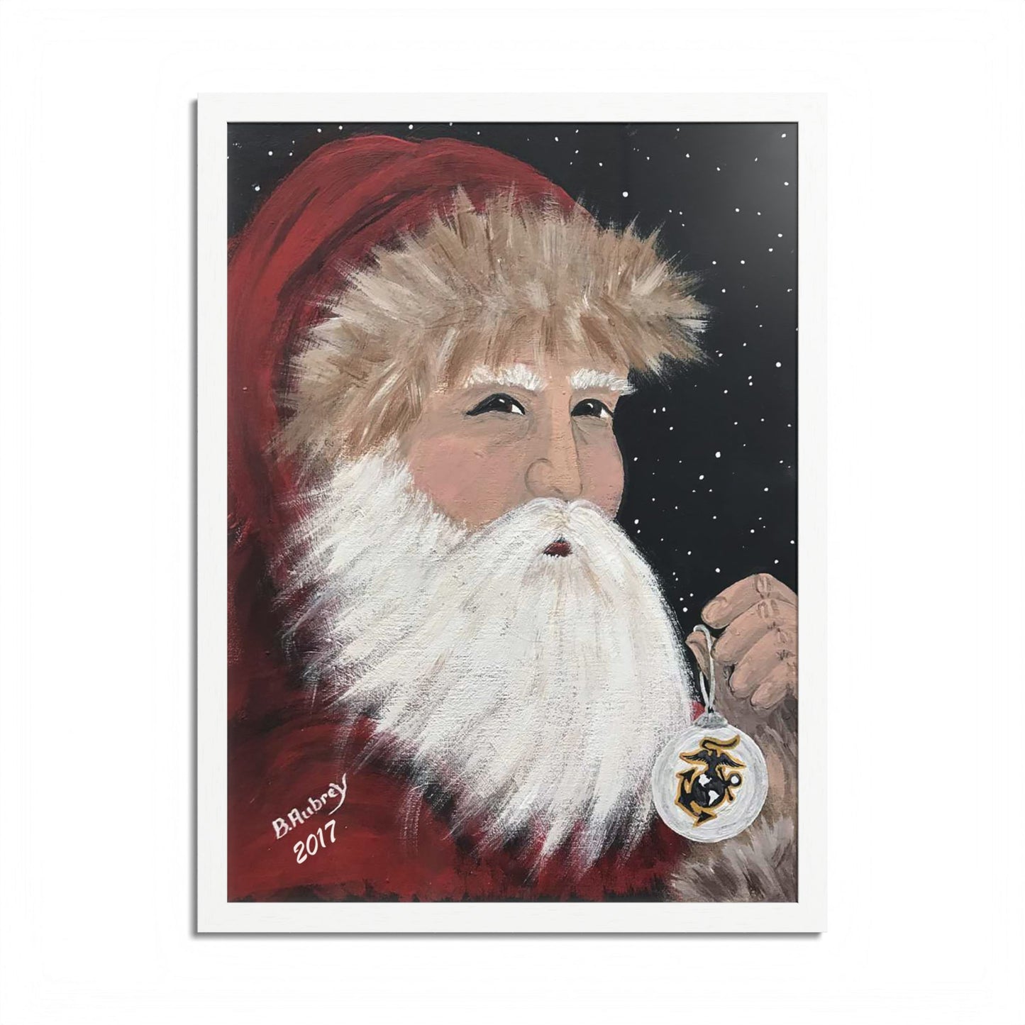 2017 SANTA FOR A MARINE (Framed Print)